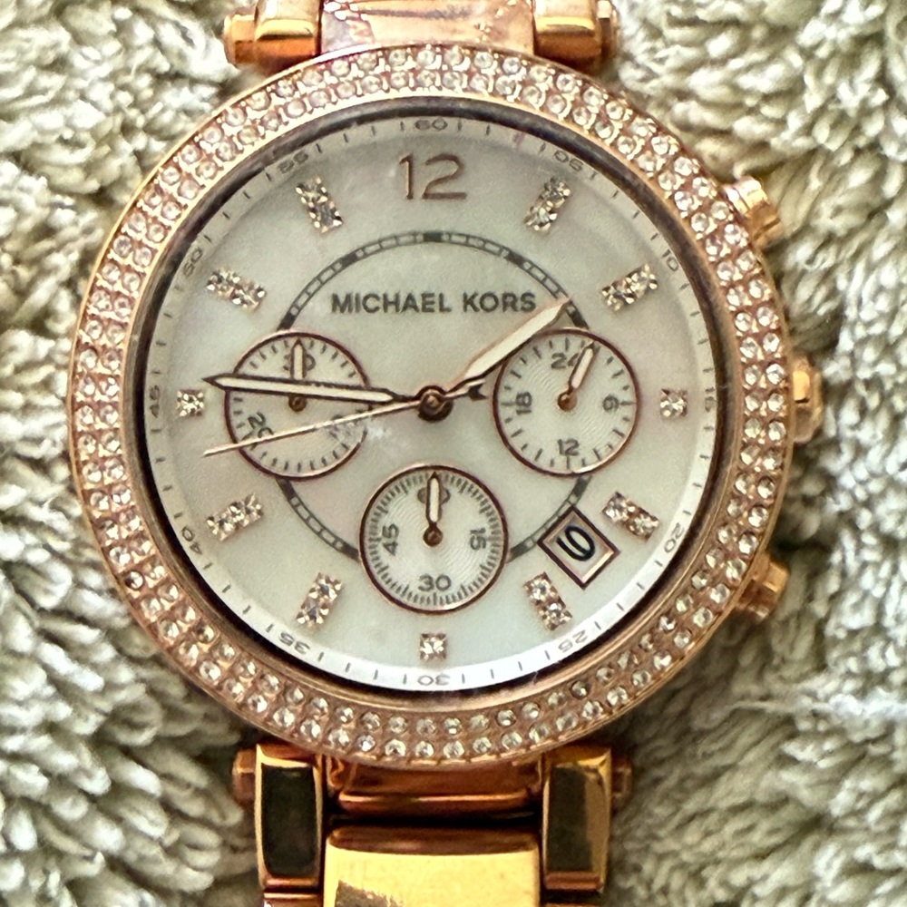 Michael Kors Rose Gold Chronograph Watch